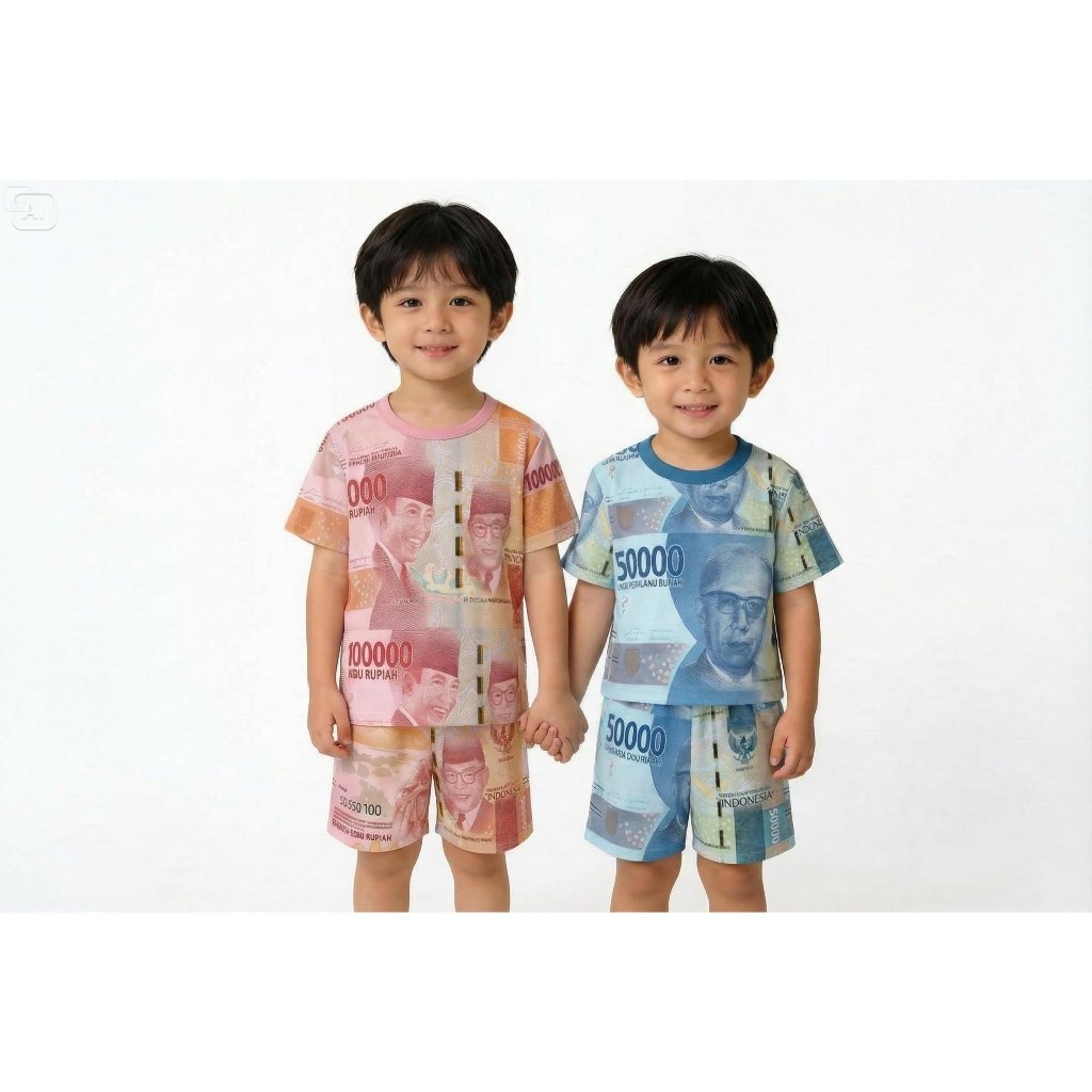 COD - SETELAN BAJU ANAK RUPIAH UANG
