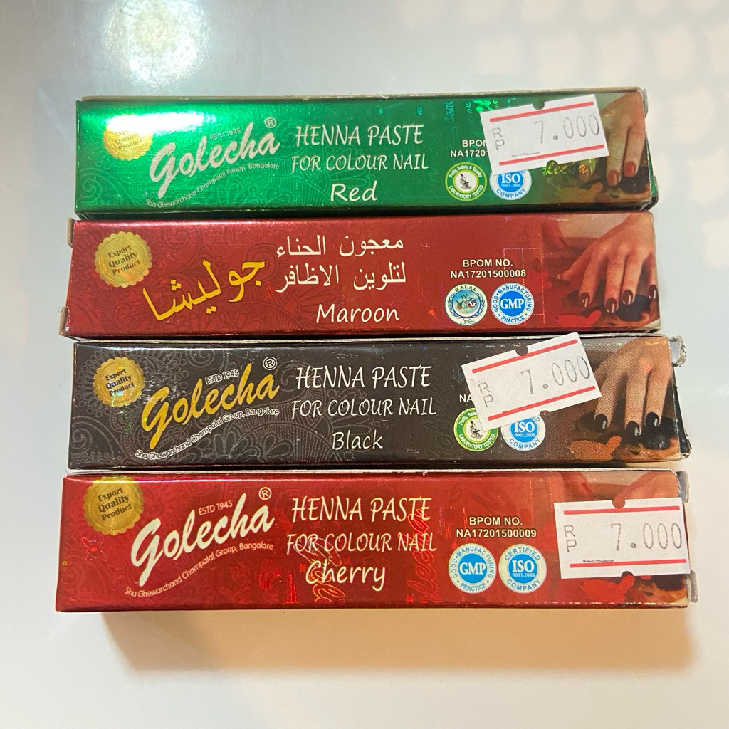 Henna paste golecha for colour nail