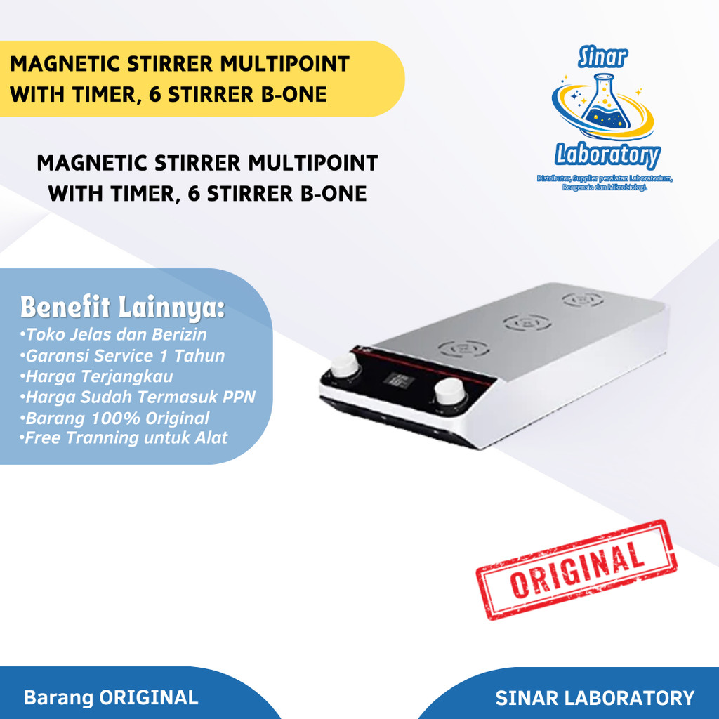 Magnetic Stirrer Multipoint With Timer, 6 Stirrer B-One