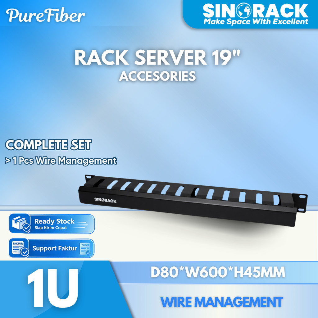 Wire Management 1U Sinorack