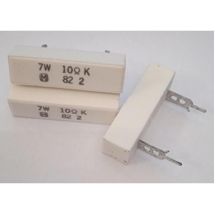 Komponen Resistor Keramik 7W 10Ohm 10 Ohm