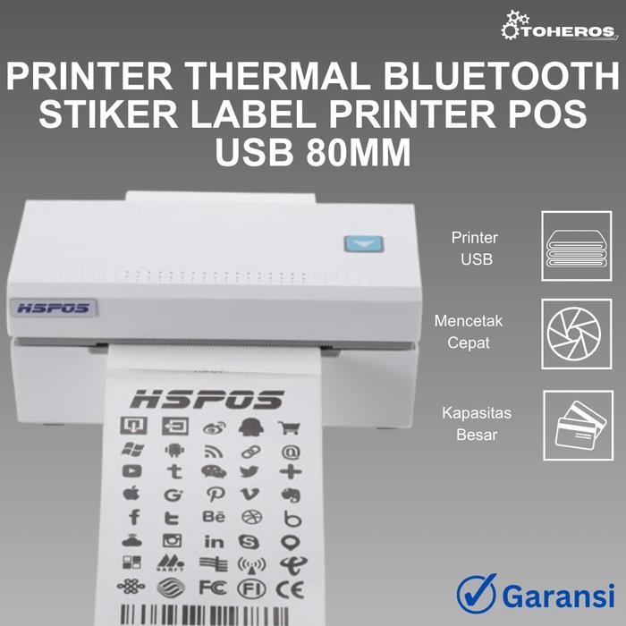 Printer Thermal Kasir Sticker Barcode High Quality Bluetooth Stiker Label Printer POS