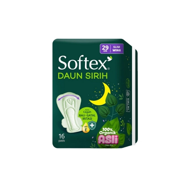SOFTEX DAUN SIRIH SLIM WING 29CM 16'S
