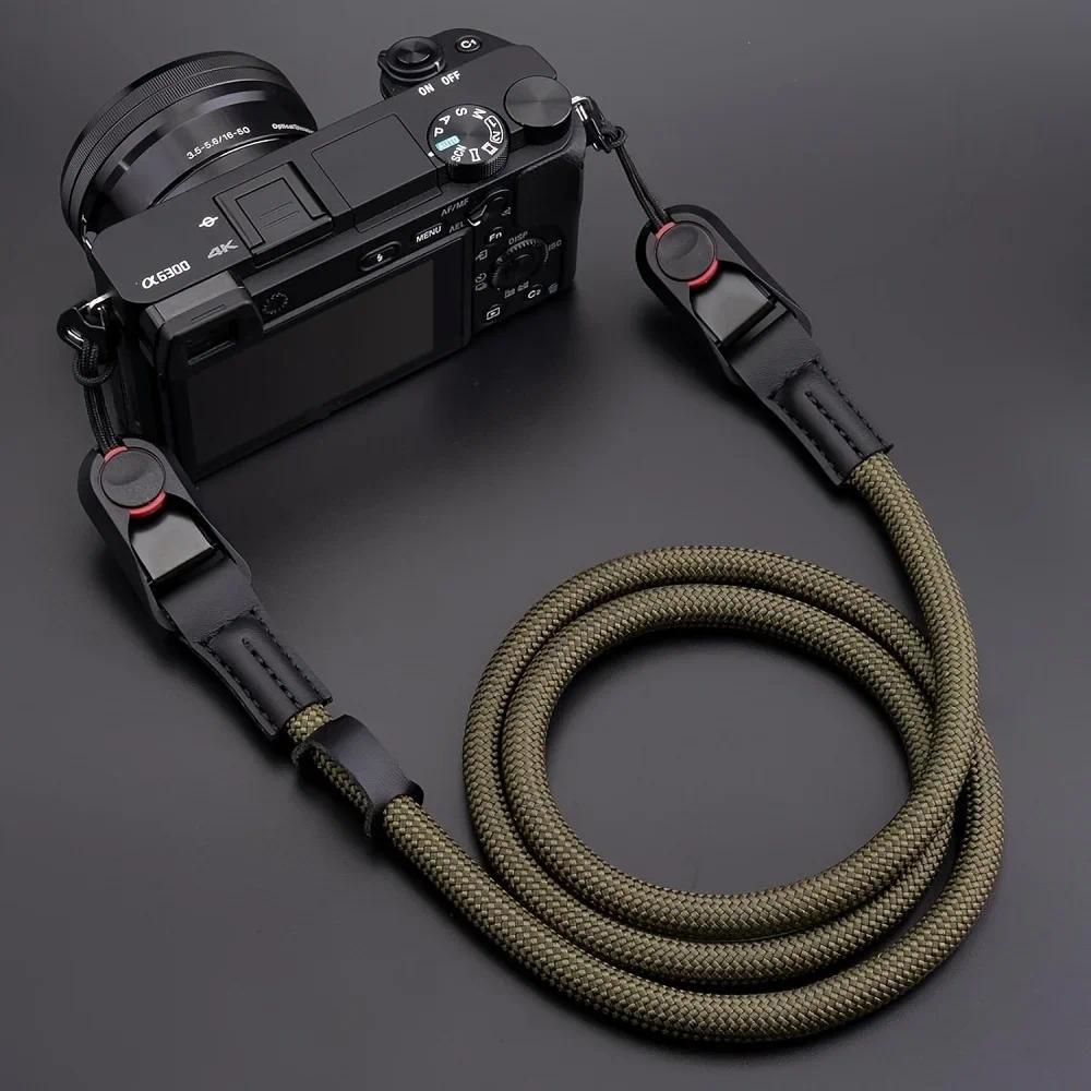Quick Release Round Rope Camera Strap Fast Detaable Shoulder Strap for DSLR Mirrorless Camera Adjustable Camera Neck Strap