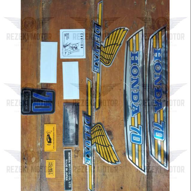 Striping Honda C70 kuning    .