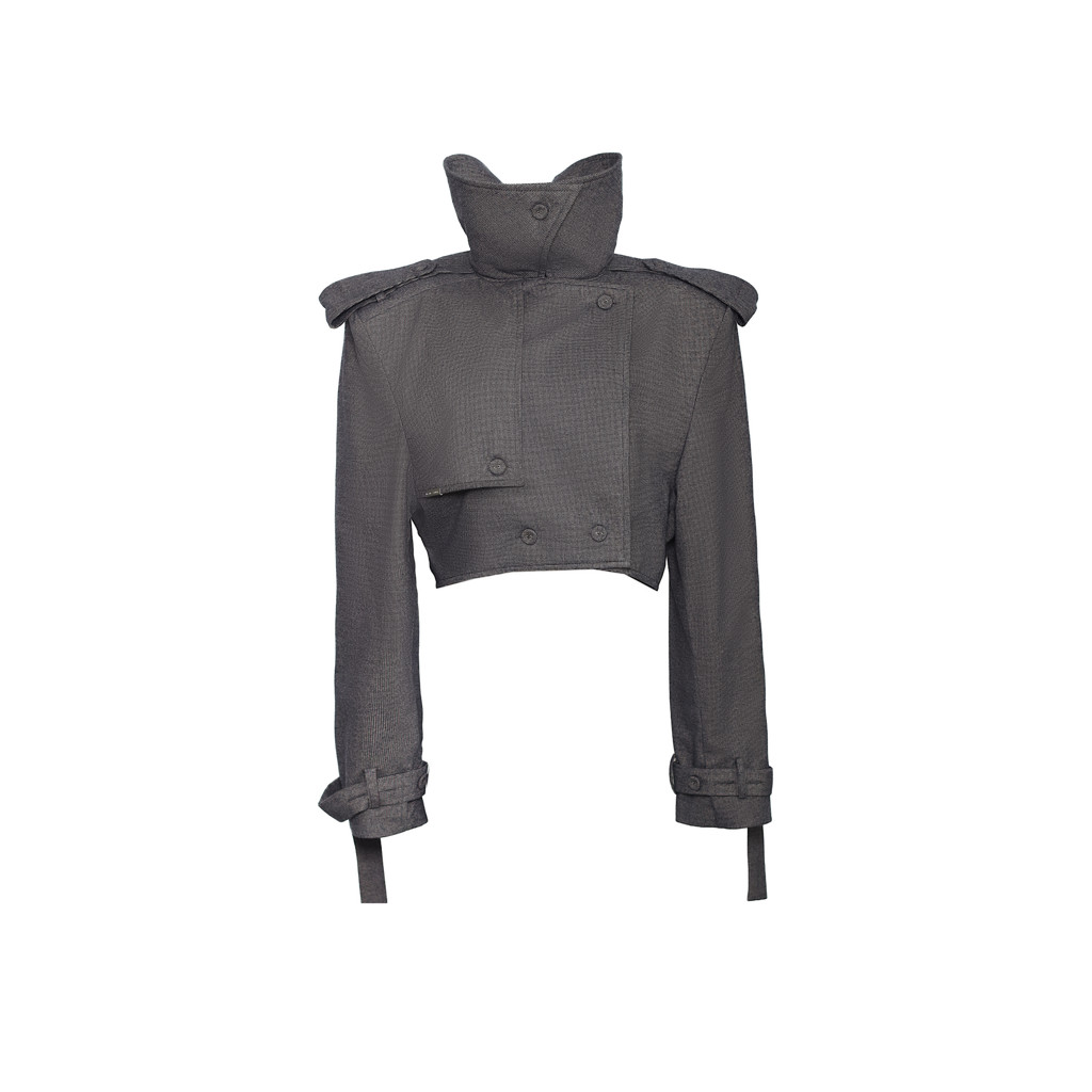 TRENCH STRUCTURED JACKETS - HERRINGBONE