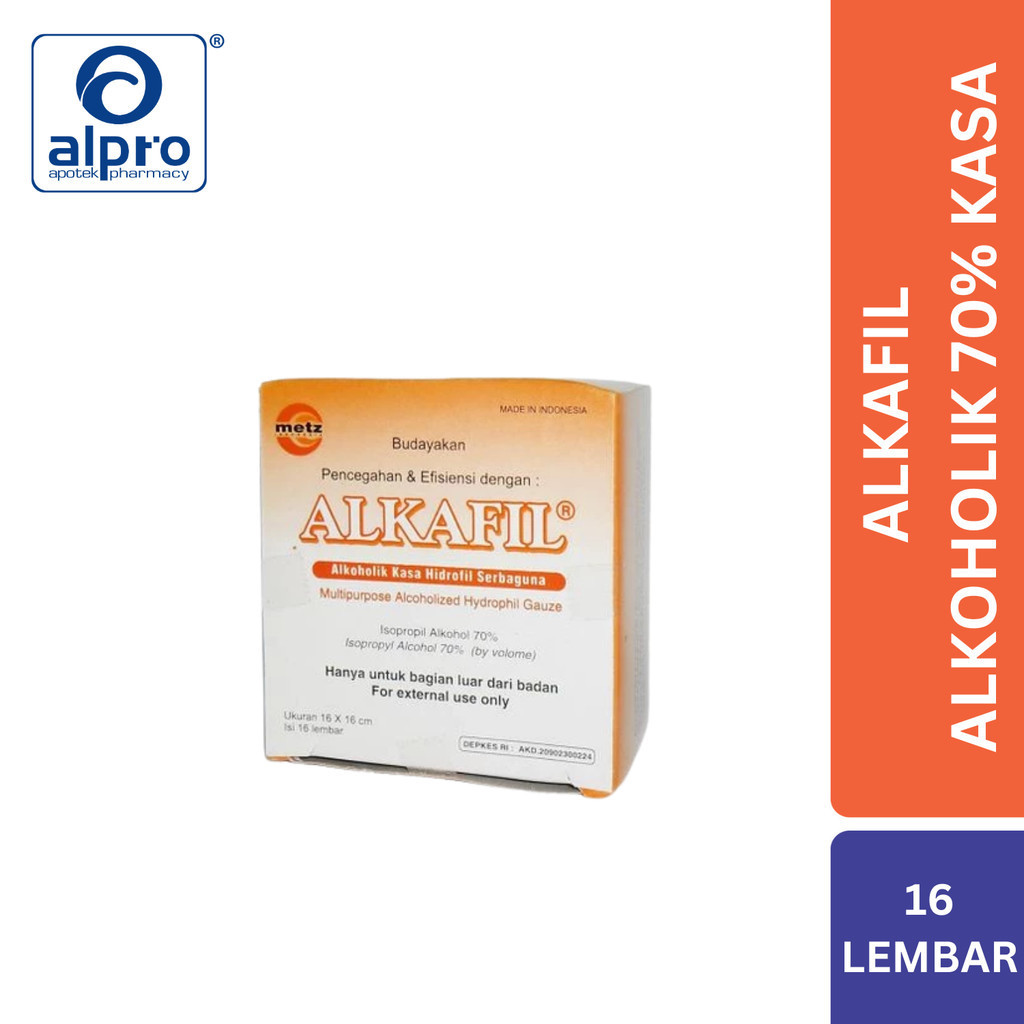 Alkafil Alkoholik 70% Kasa 16`