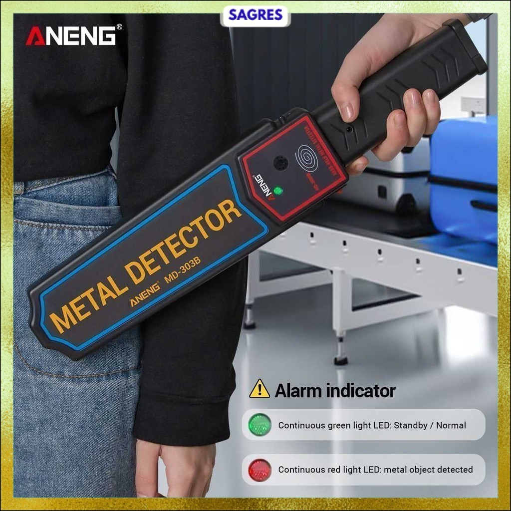 ANENG Security Metal Detector Handheld Adjustable Sensitivity - MD303B