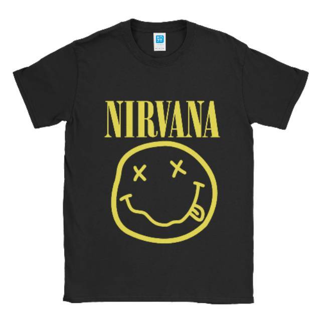 (COD) Baju Kaos Band Nirvana Smiley