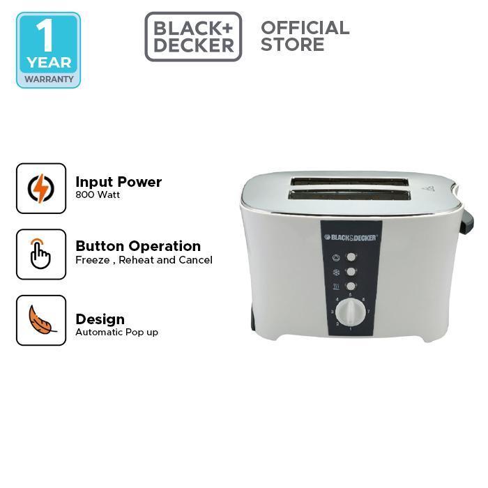 Black+Decker 2 Slice Toaster (ET122-B1)