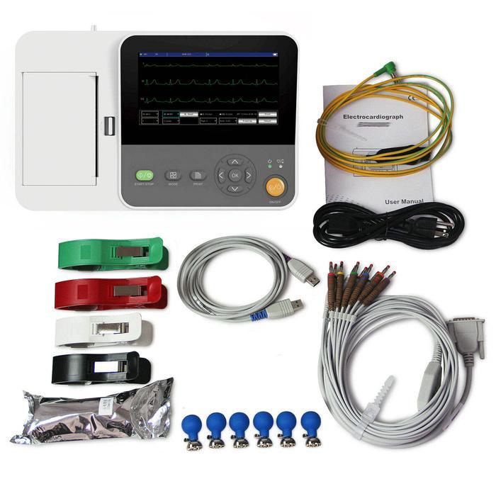 CONTEC E6 Digital 12 Channel/Lead EKG+PC Sync software Color HD Displa