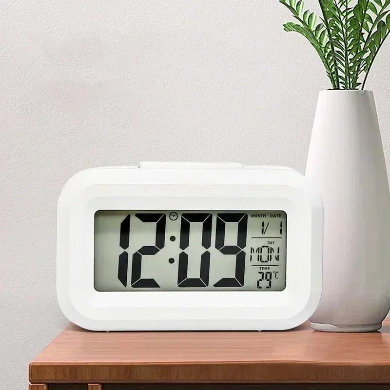 LED gital Alarm Clock Backlight Snooze Data Time Calendar Desktop Multifunction Electronic Backlight Table Clock