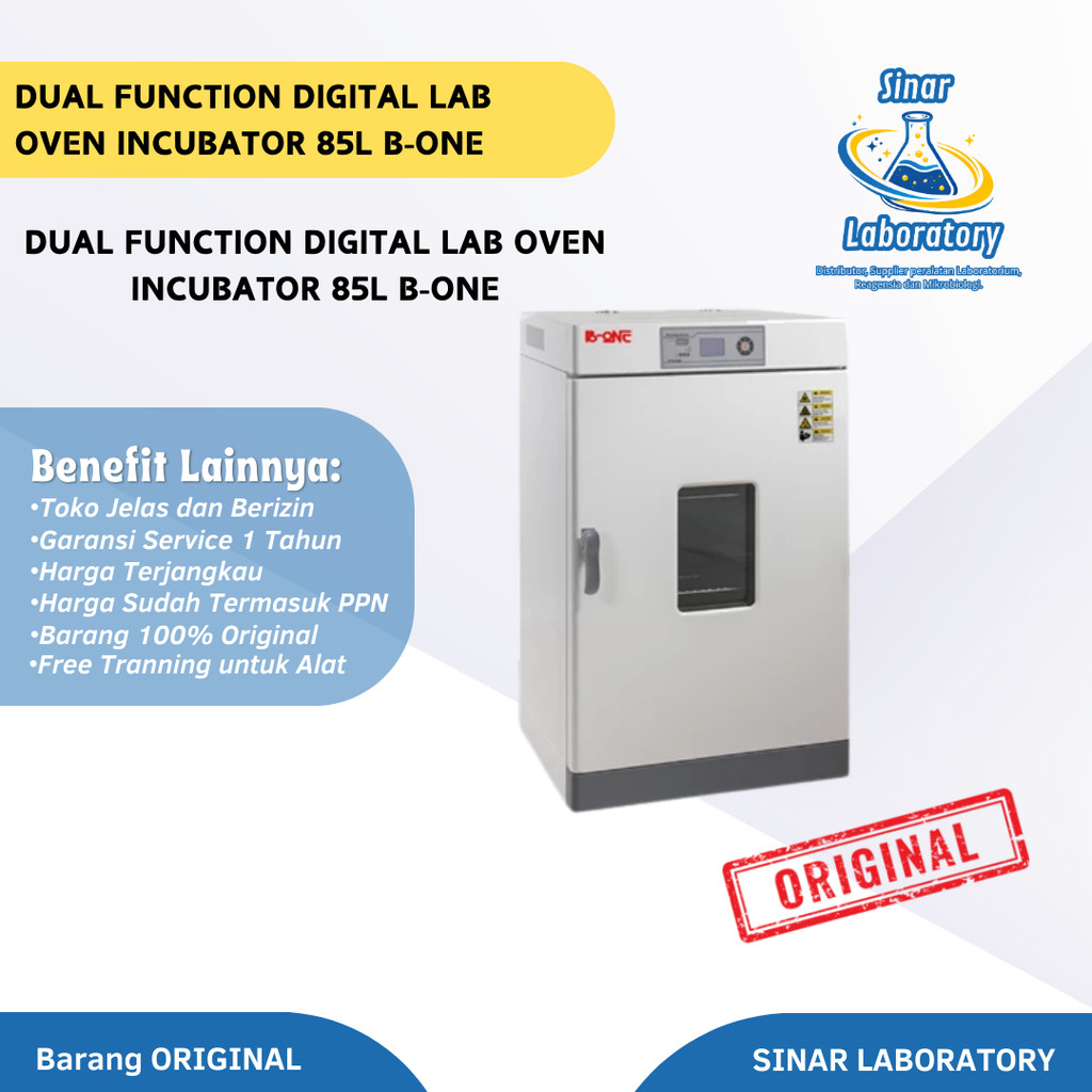 Dual Function Digital Lab Oven Incubator 85L B-One