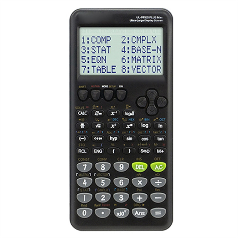 Large Screen Scientific Function Calculator 417 Multifunctional With WaterBased Pen BlackPOS