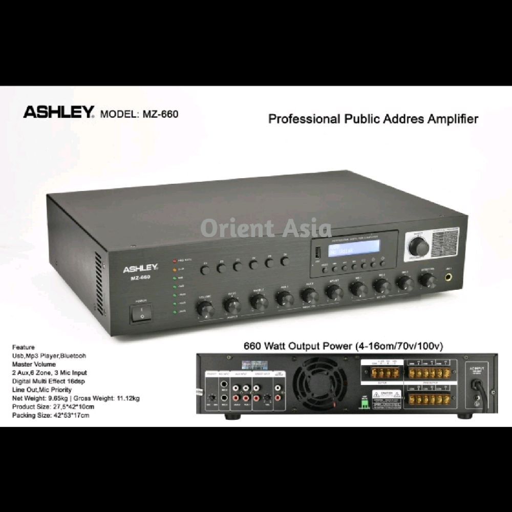 Amplifier Ashley MZ-660 Original Amplifier