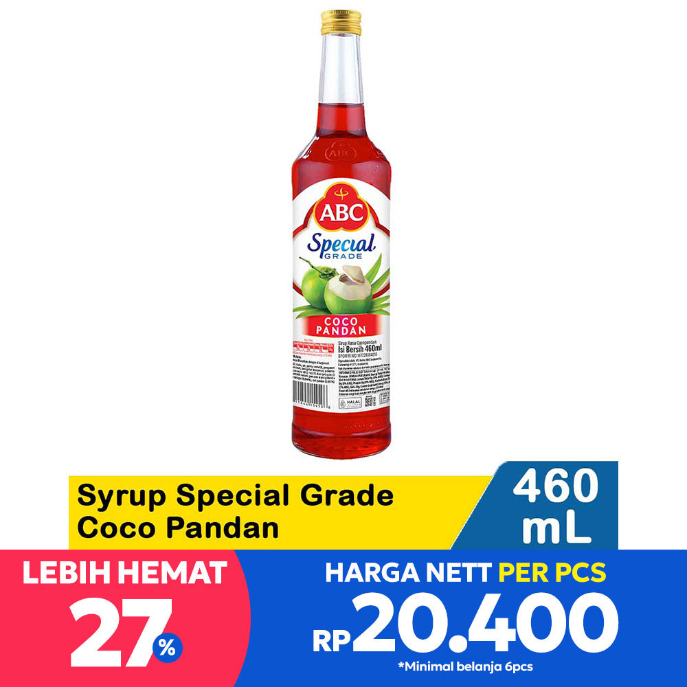 ABC SYRUP SPECIAL GRADE COCOPANDAN 460mL