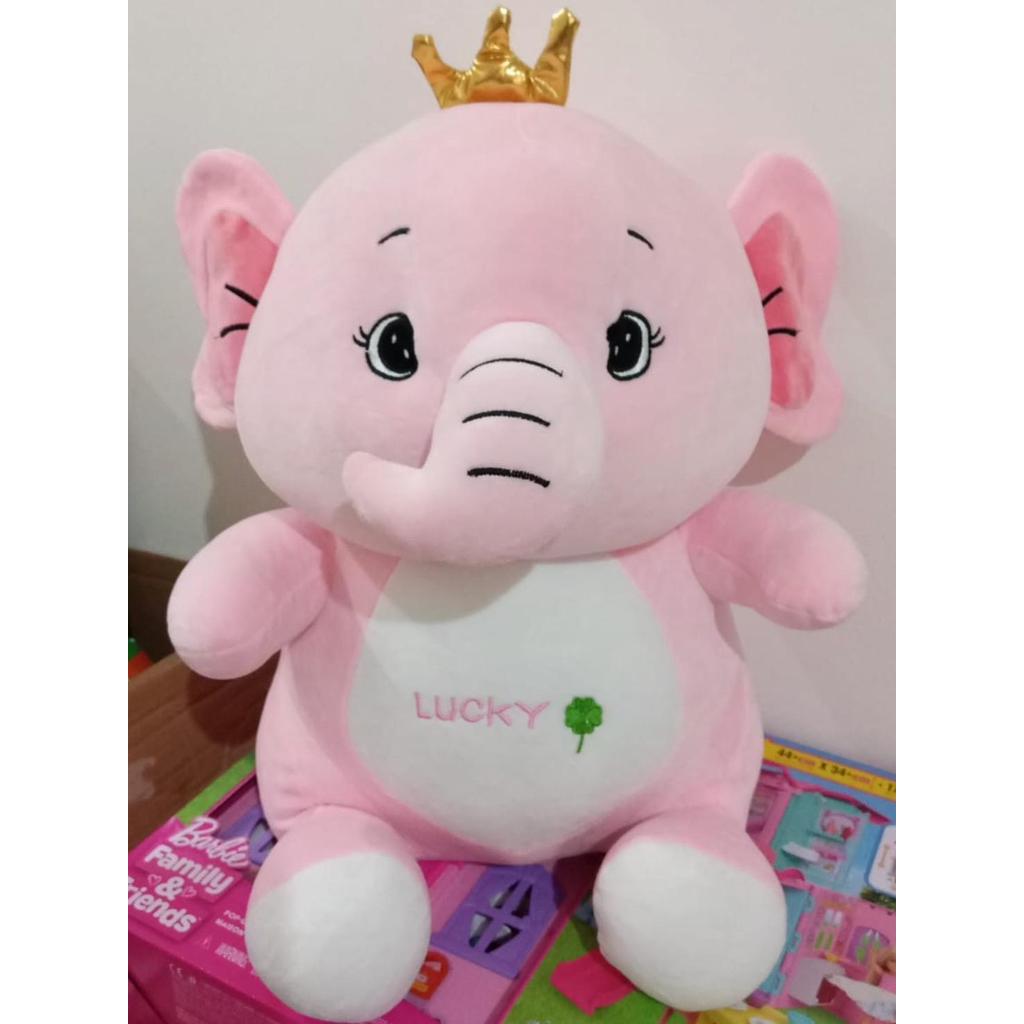 BONEKA GAJAH PINK ECLAW MACHINE TIMEZONE JUMBO ELEPHANT CUTE