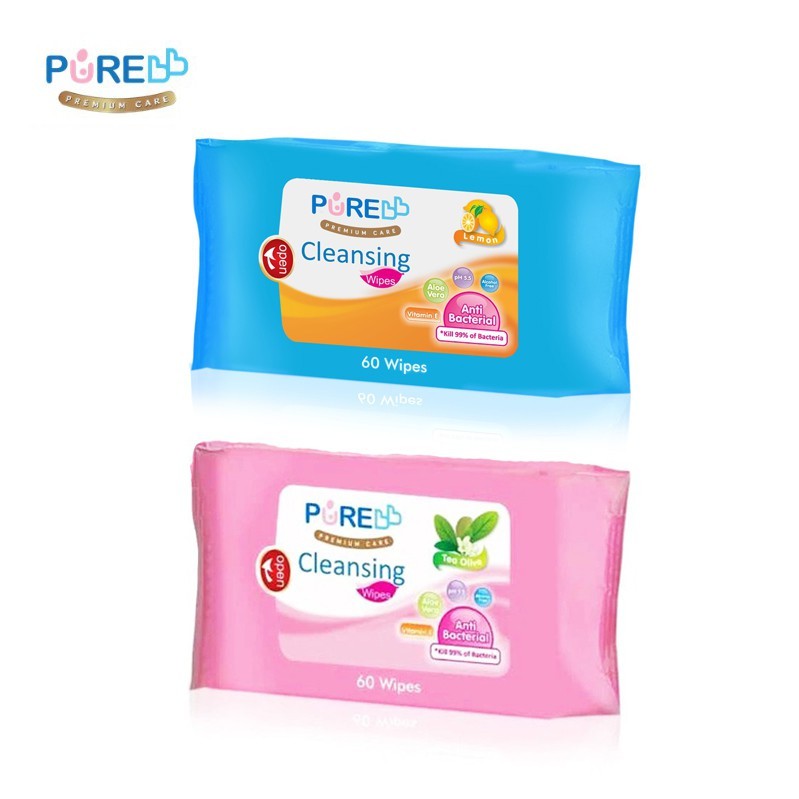PURE BB Cleansing Wipes 60s