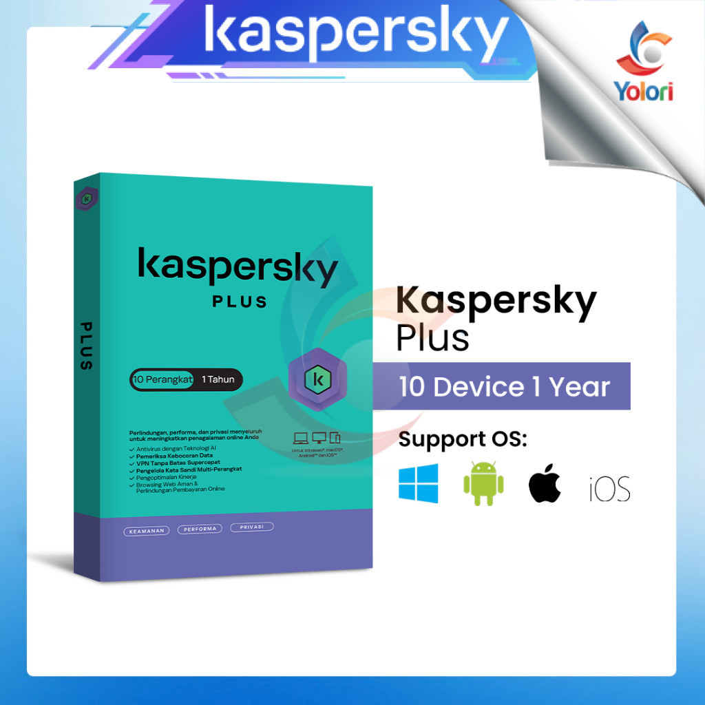 Kaspersky Plus 10 User 1 Year Software Security Original