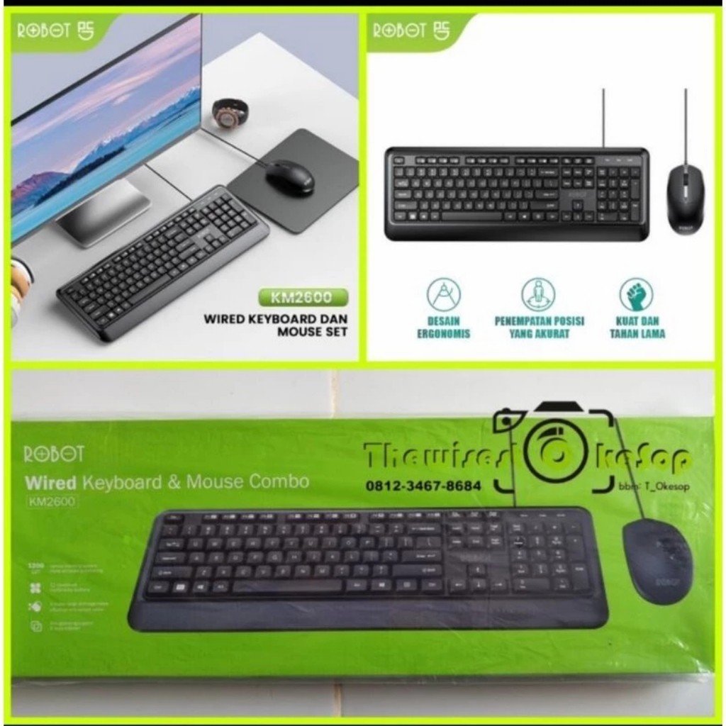 MOUSE KEYBOARD COMBO ROBOT KM2600