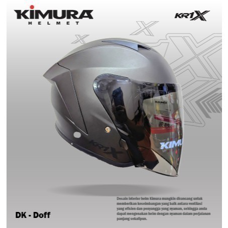 KIMURA Helmet Half face SNI New Version Dark Gray Doff