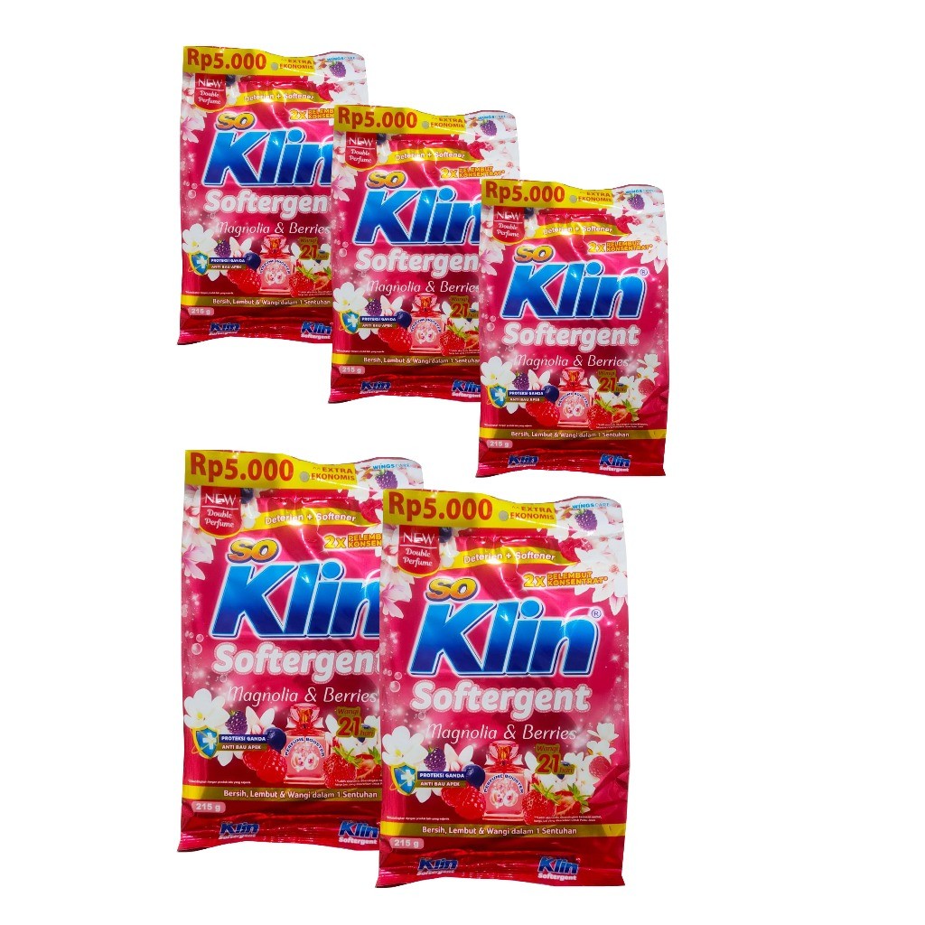 soklin softergent 5 pcs x 5.000an