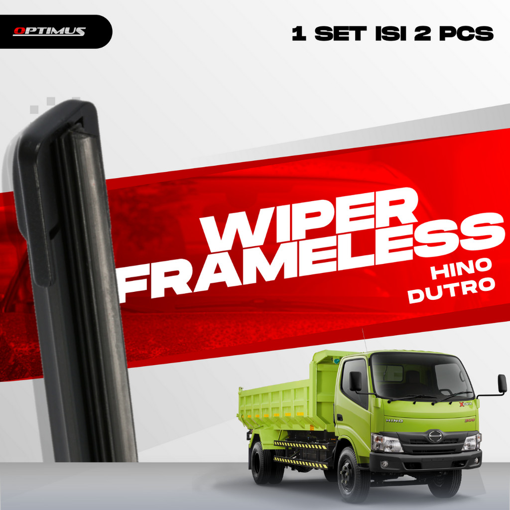 COD Wiper Frameless Single Layer Mobil Hino Dutro Kaca Depan 2pcs