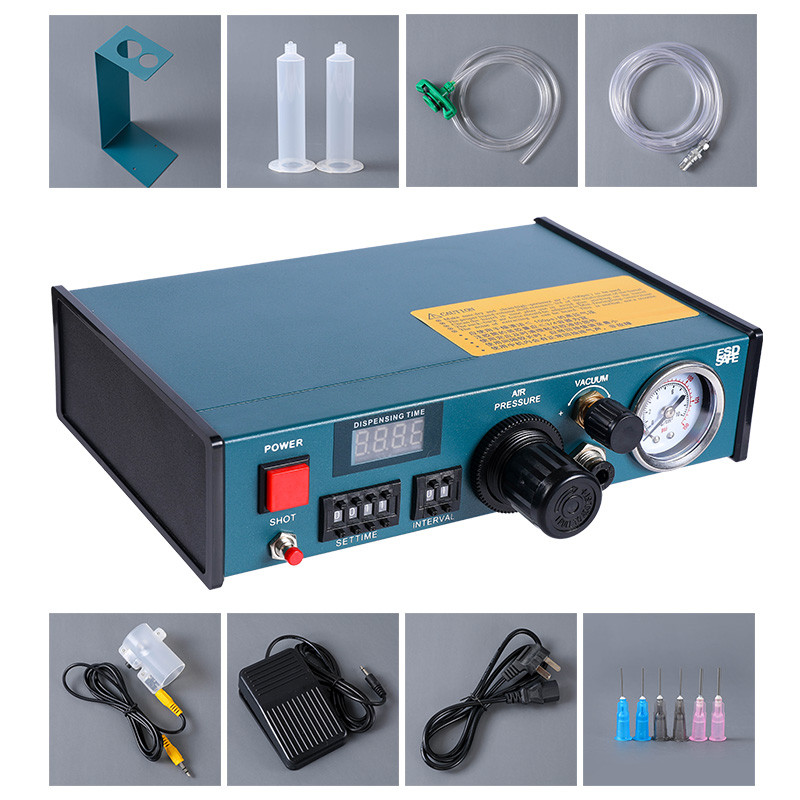 220V 983A Automatic Glue Dispenser and Precise Digital Control Glue Machine Drip Dropper Controller, Precision Adhesive Applic