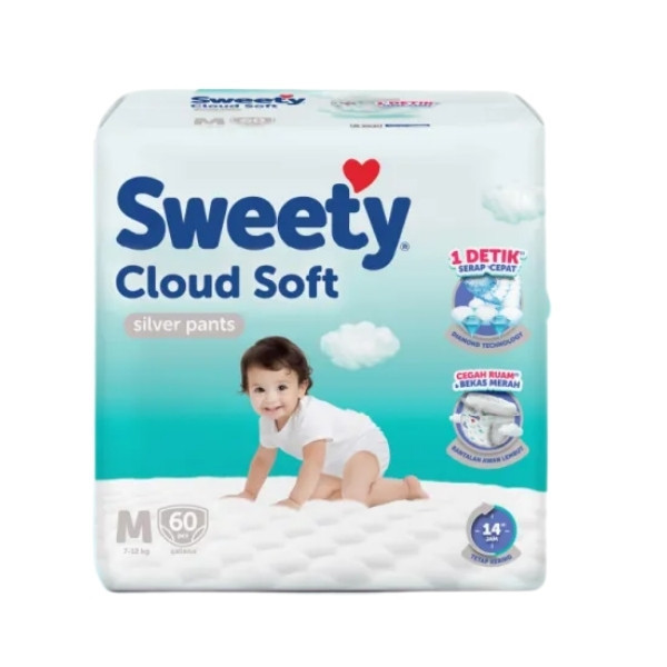 SWEETY SILVER PANTS M 60'S