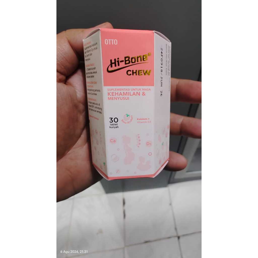 Hi Bone Active Rasa Strawberry Box 30 Tablet Kunyah