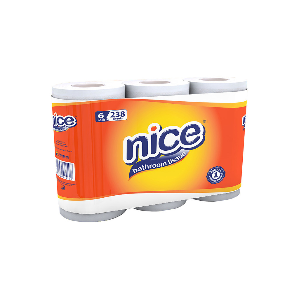 NICE BATHROOM TISSUES NON EMBOSS 6S