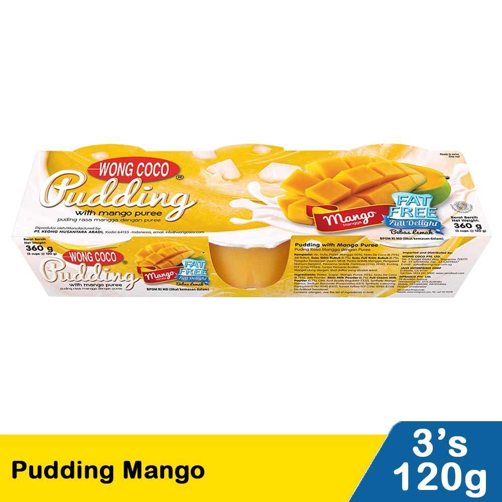 WONG COCO PUDDING MANGO 3x120g