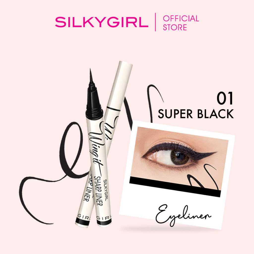 SilkyGirl Wing It Sharp Liner Waterproof- Super Black