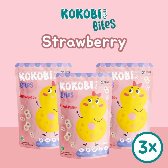 3pcs KOKOBI Bites - STRAWBERRY