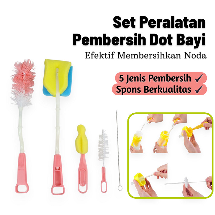 Set Peralatan Pembersih Dot Bayi 5 PCS