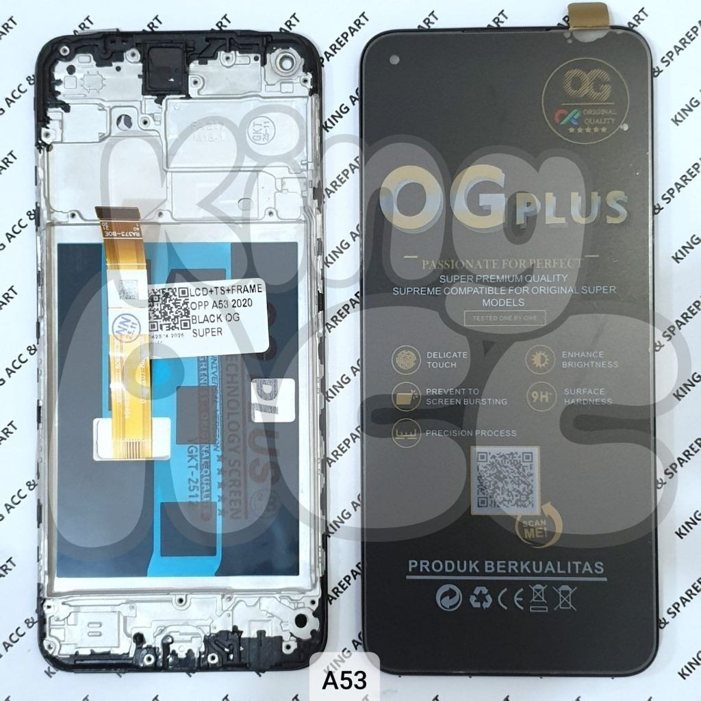 OG PLUS FRAME LCD TOUCHSCREEN OPPO A53 2020 BLACK