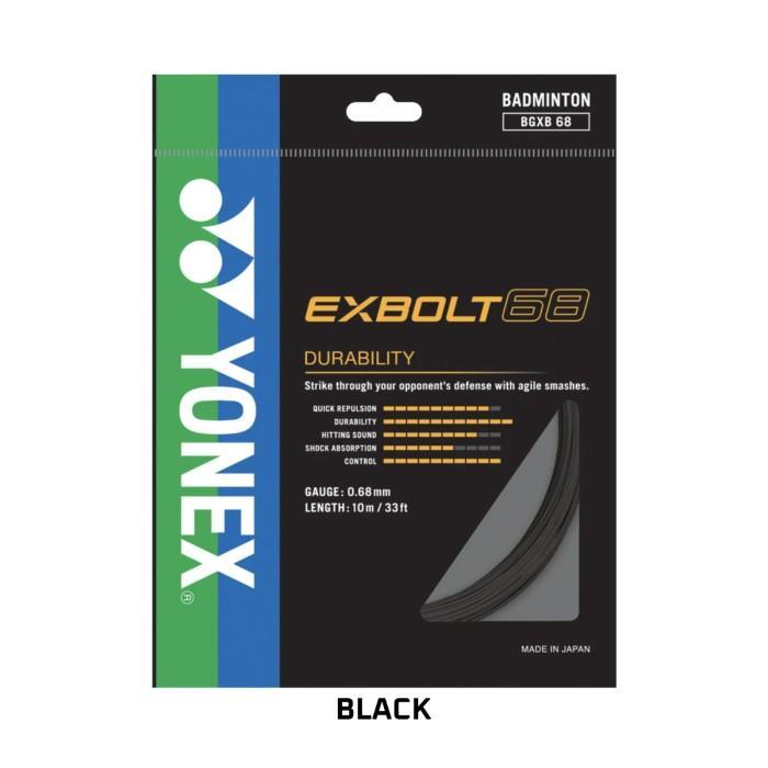 Senar Badminton Yonex Original String Exbolt 68 - BLACK