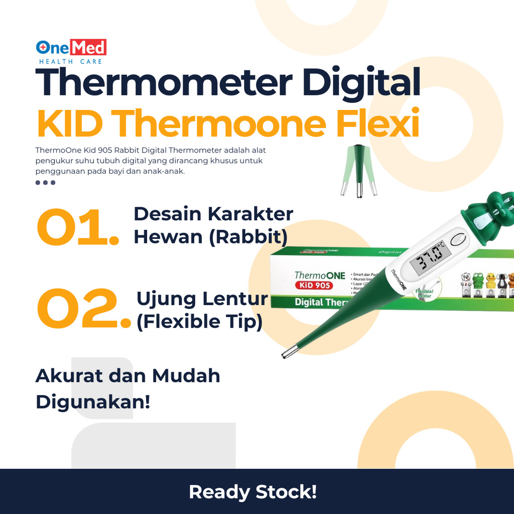 THERMOMETER DIG KID 905 FLEX TIP RABBIT THERMOONE