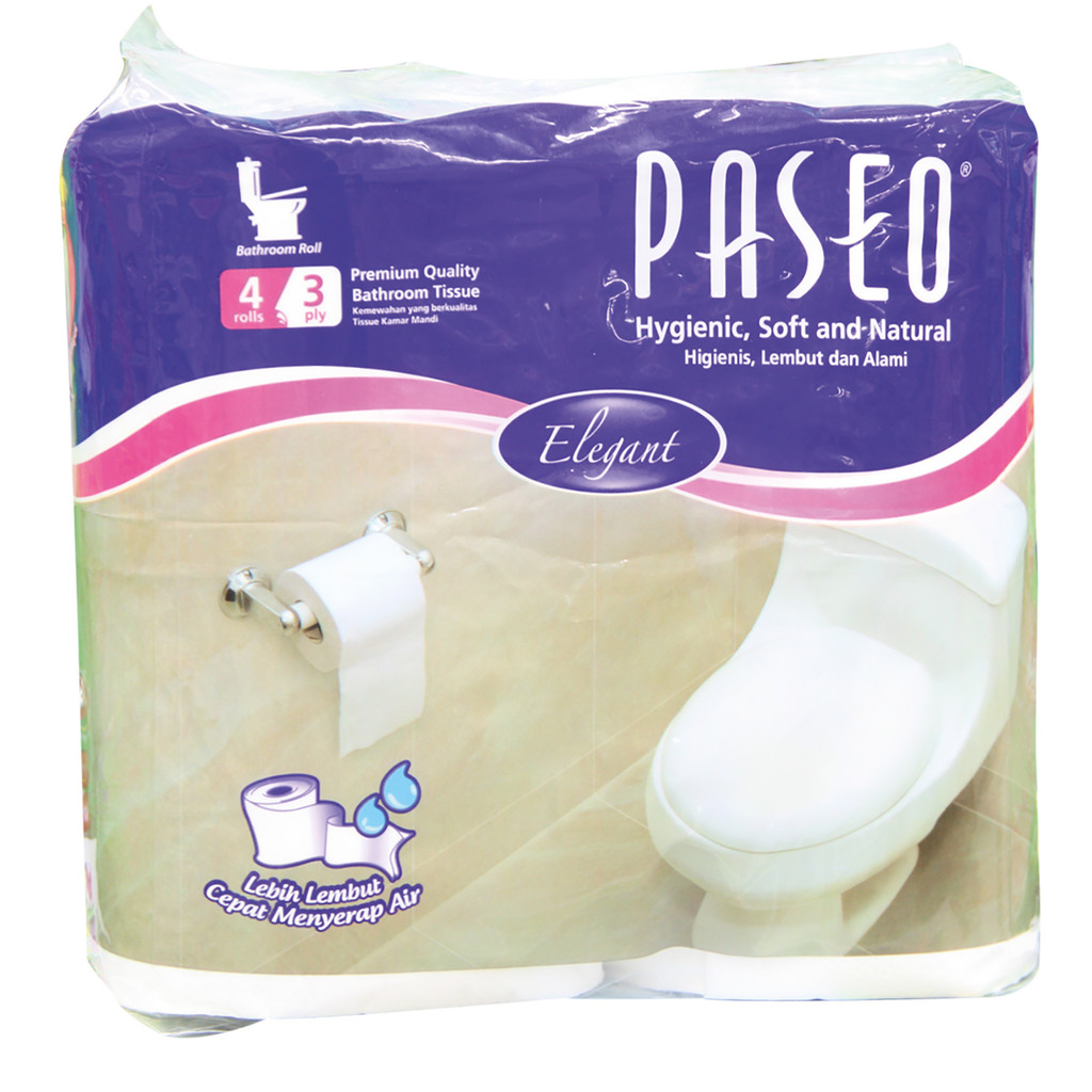 PASEO BATHROOM TISSUE 4S