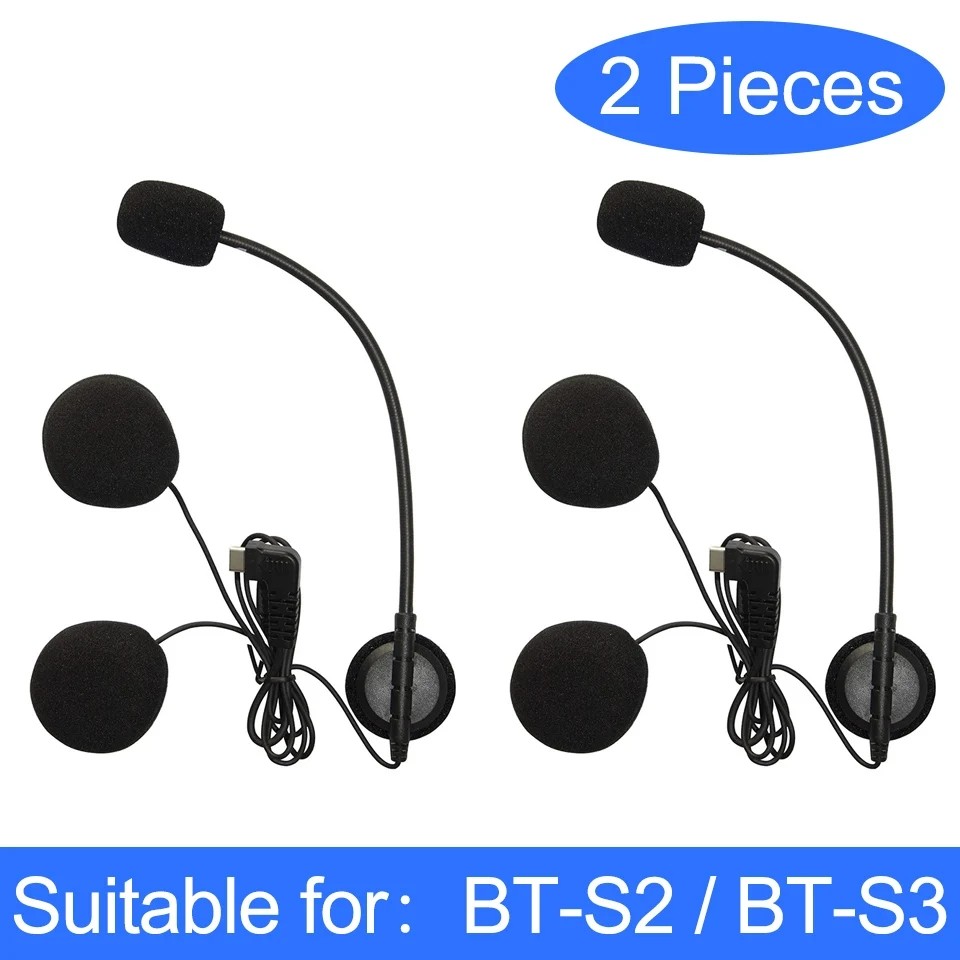 BT-S2 BT-S3 Helmet Intercom Headset Earphone type-c Interface Motorcycle Wireless Bluetooth Interphone Hard/Soft Mic