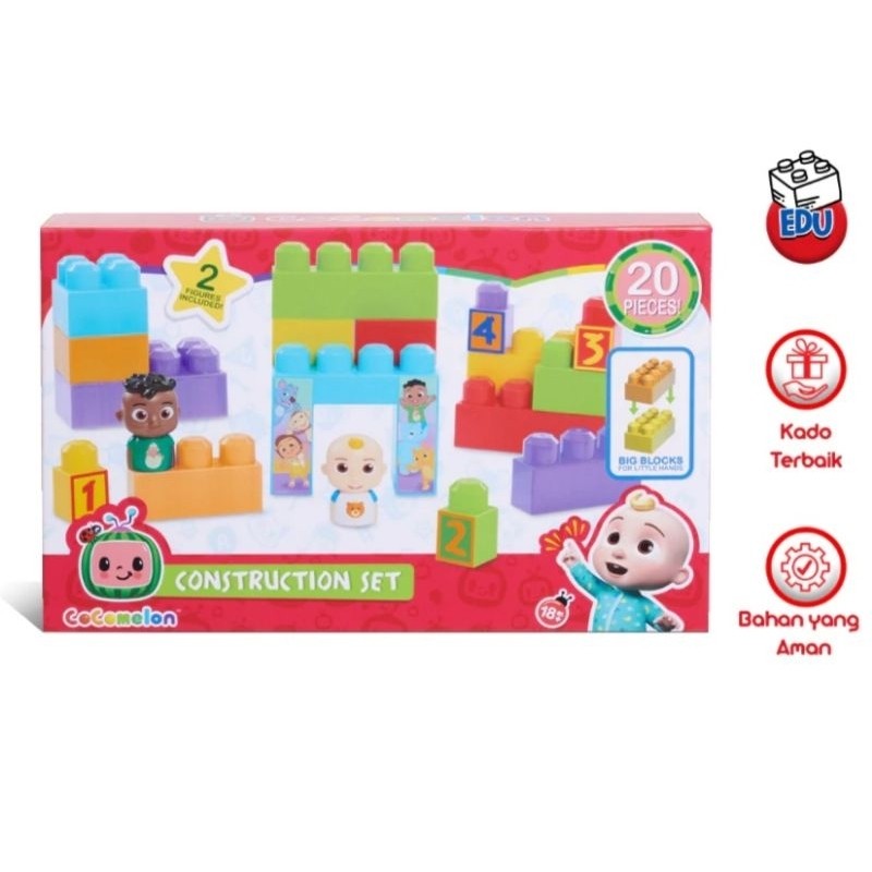 Coco melon construction set mainan bongkar pasang