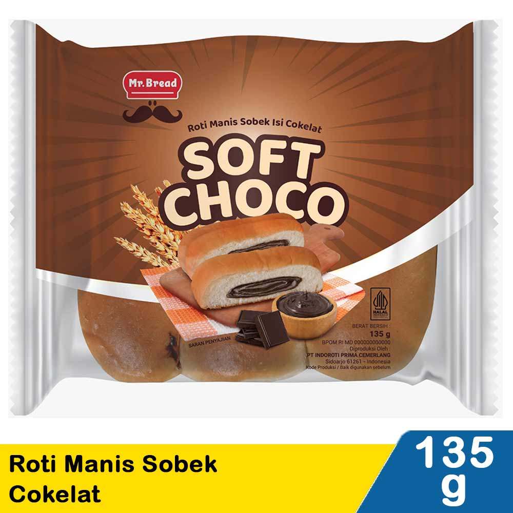 MR.BREAD ROTI MANIS SOBEK SOFT CHOCO 135g