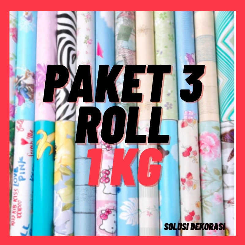 Rizki28 -  3 Roll Wallpaper Dinding Kamar Tidur