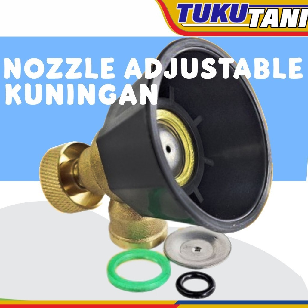 Nozzle / Spuyer Sprayer Kuningan - Nozzle Vortex Spray Adjustable