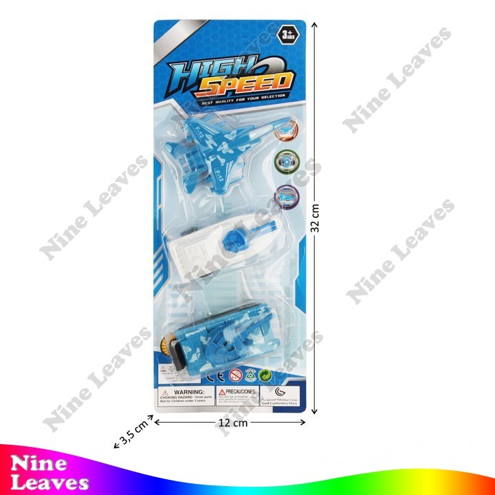Mainan Kendaraan Tempur 3 Pcs Pullback High Speed