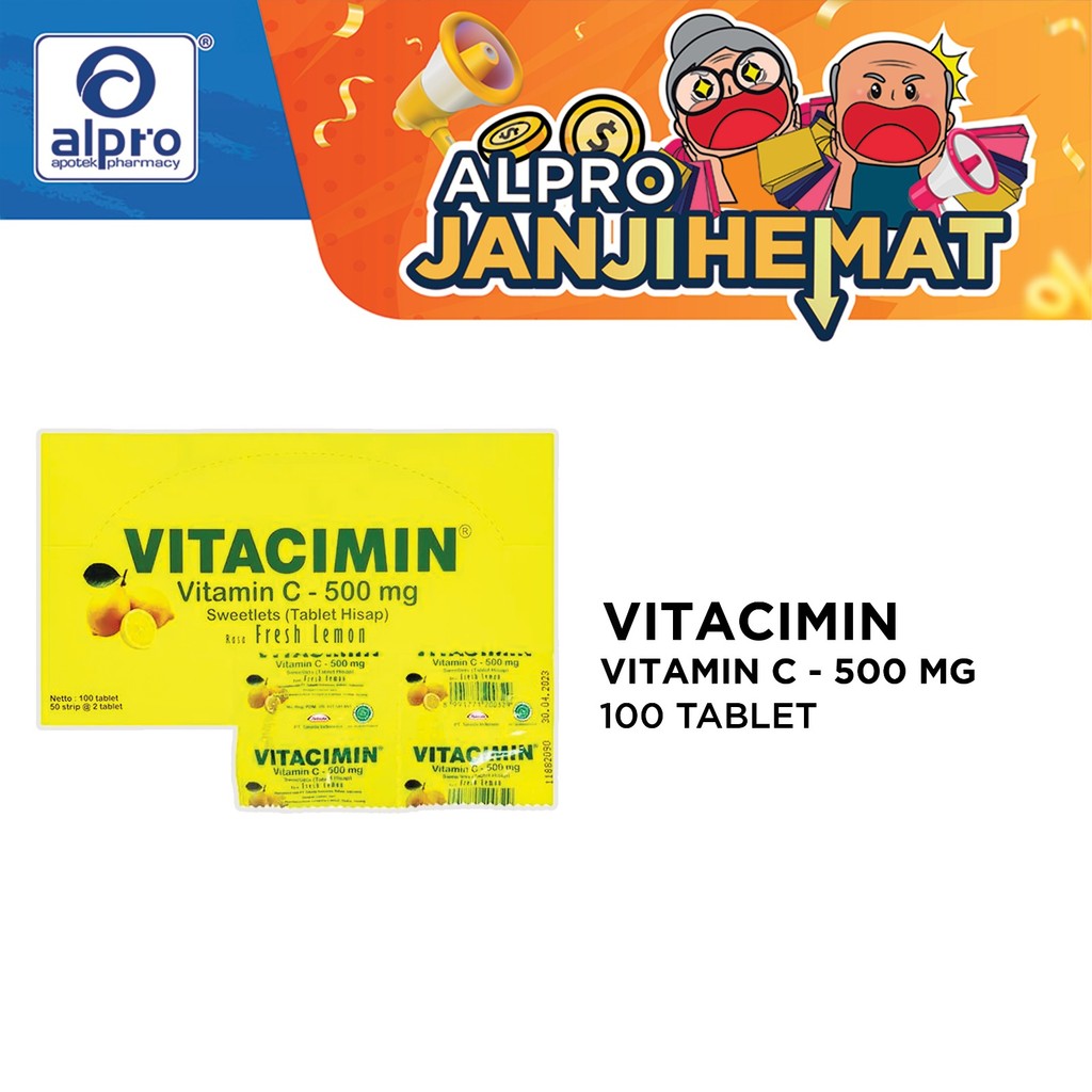 Vitacimin Vit C 500Mg Lemon 50X2Tablet
