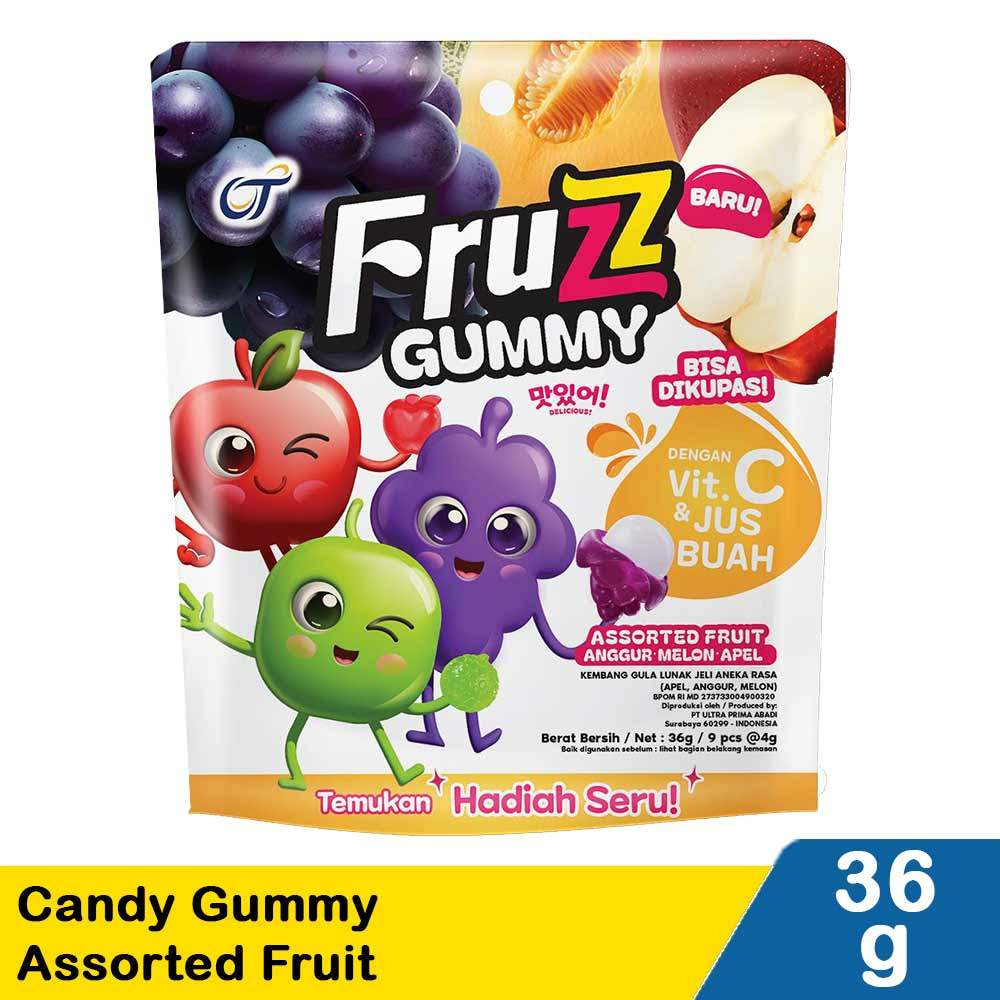 FRUZZ CANDY GUMMY ASSORTED FRUIT 36g