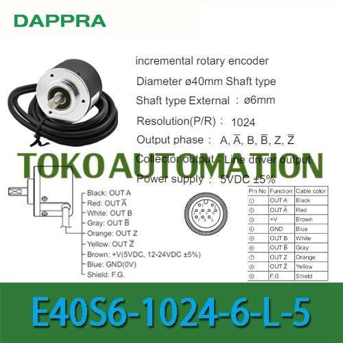 E40S6-1024 6 L 5 Rotary Encoder OH23