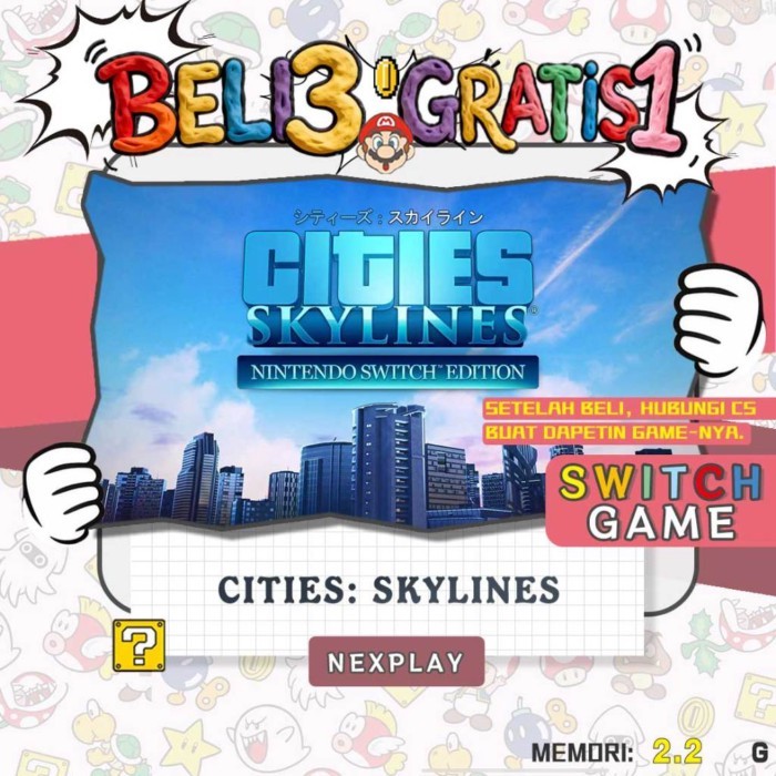 Cities: Skylines Nintendo Switch  BELI 3 GRATIS 1