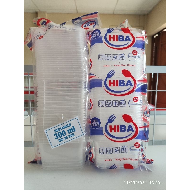 (1 pack isi 25pcs) Hiba Rect 300ml